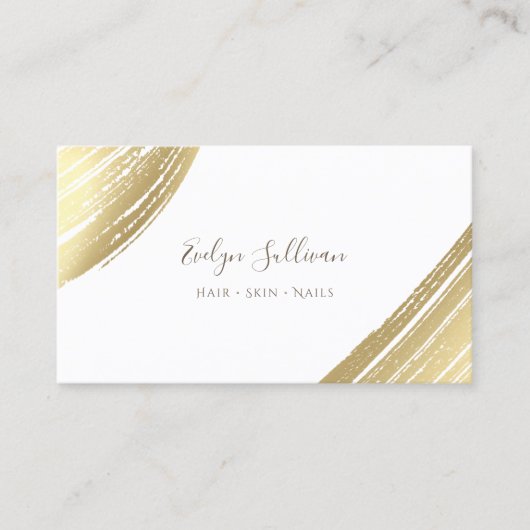 Die Visitenkarte der vergoldeten Bürste (Vorderseite)