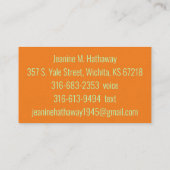 die Visitenkarte des Dichters (Rückseite)