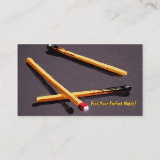 DIE VISITENKARTE DES EHESTIFTERS: Drei Match (Vorderseite)