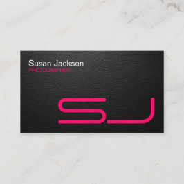 Die Visitenkarte des glatten schwarzen Fotografen