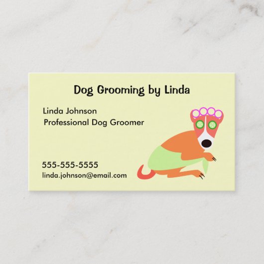 Die Visitenkarte des Hundegroomers (Vorderseite)
