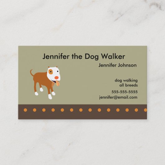 Die Visitenkarte des Hundewanderers (Vorderseite)