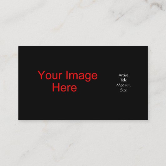 Die Visitenkarte des Künstlers (Vorderseite)