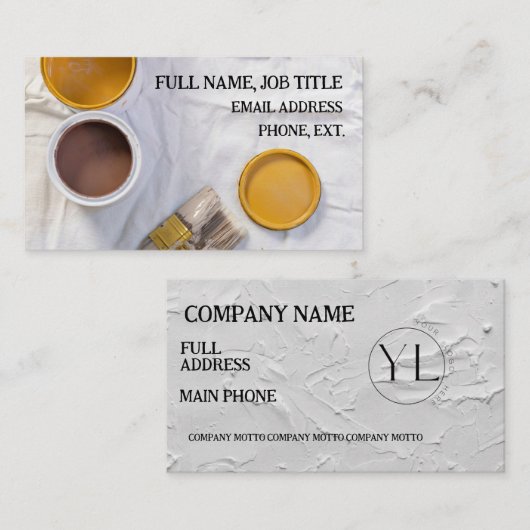 Die Visitenkarte des Malers (Vorne/Hinten)