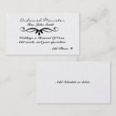 Die Visitenkarte des ordinierten Ministers (Vorne/Hinten)