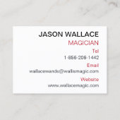 Die Visitenkarte des personalisierten Magiers (Rückseite)