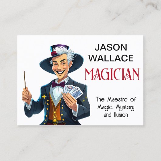 Die Visitenkarte des personalisierten Magiers (Vorderseite)