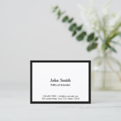 Die Visitenkarte des Politikwissenschaftlers für S (Stehend Vorderseite)