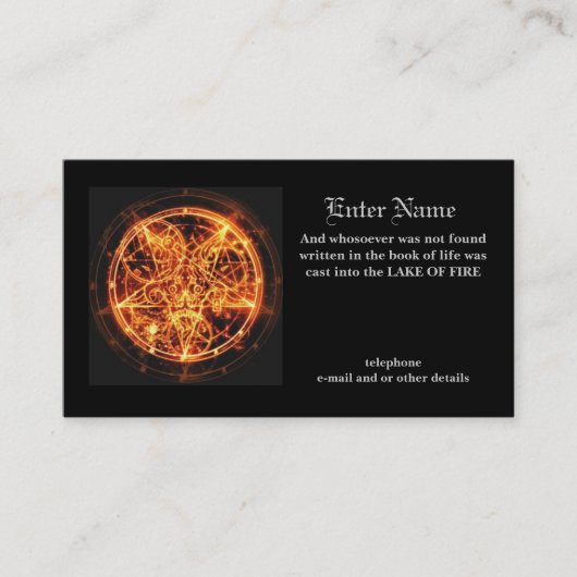 die Visitenkarte des Teufels (Vorderseite)