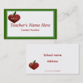 Die Visitenkarte des wunderlichen Lehrers (Vorne/Hinten)