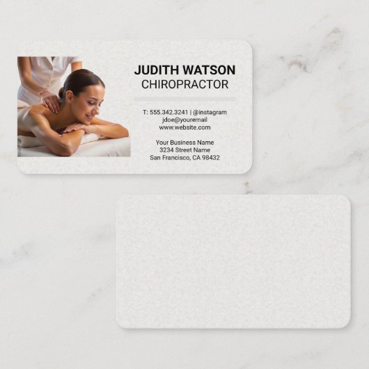 Die Visitenkarte "Frauen zurück zur Massage (Vorne/Hinten)