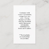 Die Visitenkarte für Schmuckgeschäfte. Kann angepa (Rückseite)