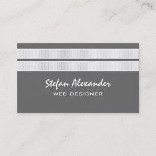 Die Visitenkarte mit schlichtem Chic Stripes, grau