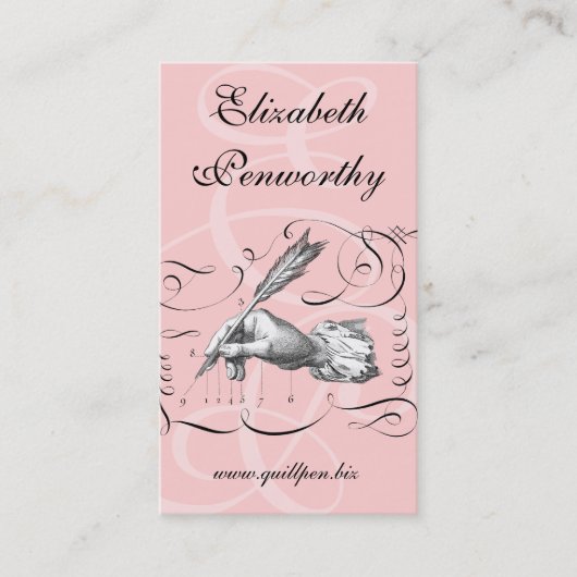 Die Visitenkarte-Stift des elegante Visitenkarte (Vorderseite)