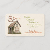 Die Visitenkarte von Ivy Barn Studio (Vorderseite)