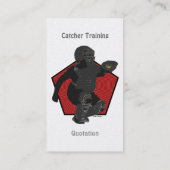 Die Visitenkarten des Fastpitch Softball-Fängers Visitenkarte (Rückseite)