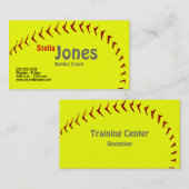 Die Visitenkarten des Fastpitch Softball-Trainers Visitenkarte (Vorne/Hinten)