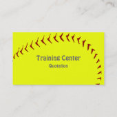 Die Visitenkarten des Fastpitch Softball-Trainers Visitenkarte (Rückseite)