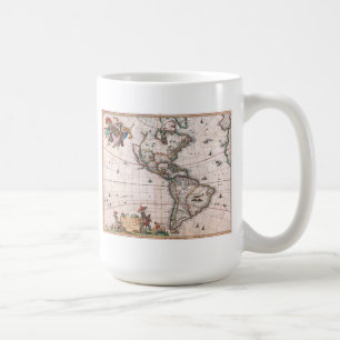 Die Visscher Karte der neuen Welt Kaffeetasse
