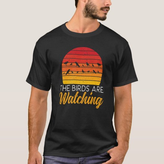 Die Vögel beobachten die Verschwörungstheorie der T-Shirt (Vorderseite)