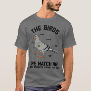 Die Vögel beobachten Drohnen-Verschwörung Lustige  T-Shirt