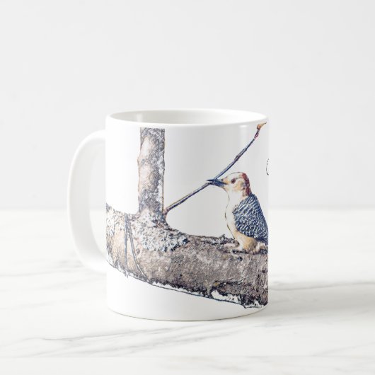 Die Vögel beobachten Kaffeetasse (Vorderseite Links)
