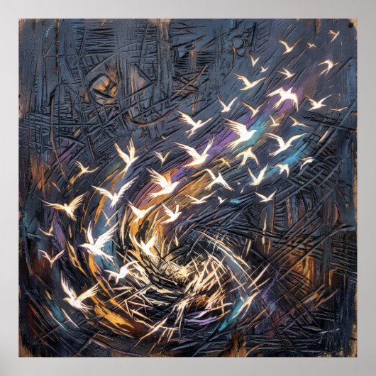 Die Vögel der Ahnenpassage-Wandkunst Poster (Vorne)
