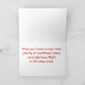 Die Vögel des neuen Jahres Feiertagskarte (Innenseite)