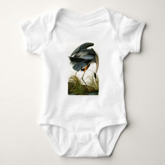 Die Vögel Graureiher-Johns Audubon von Amerika Baby Strampler