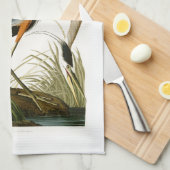 Die Vögel Graureiher-Johns Audubon von Amerika Geschirrtuch (Viertel Falte)