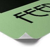 Die Vögel grün und gelb gefüttert Poster (Ecke)