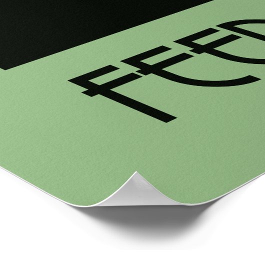 Die Vögel grün und gelb gefüttert Poster (Ecke)