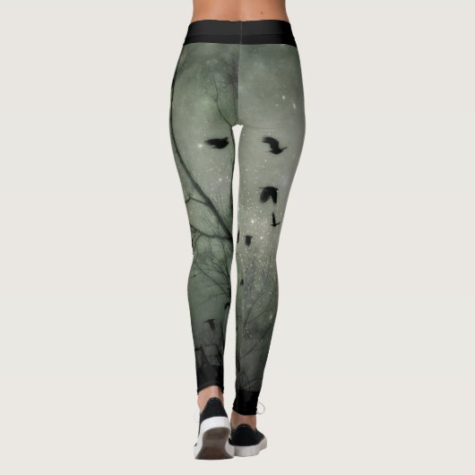 Die Vögel im Dunkeln Leggings (Rückseite)