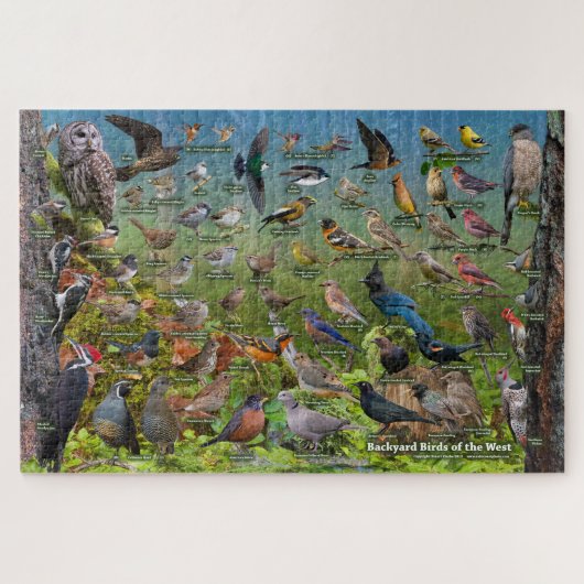 Die Vögel im Hinterhof des Westpuzzles Puzzle (Horizontal)