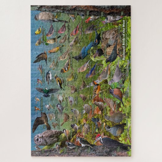 Die Vögel im Hinterhof des Westpuzzles Puzzle (Vertikal)