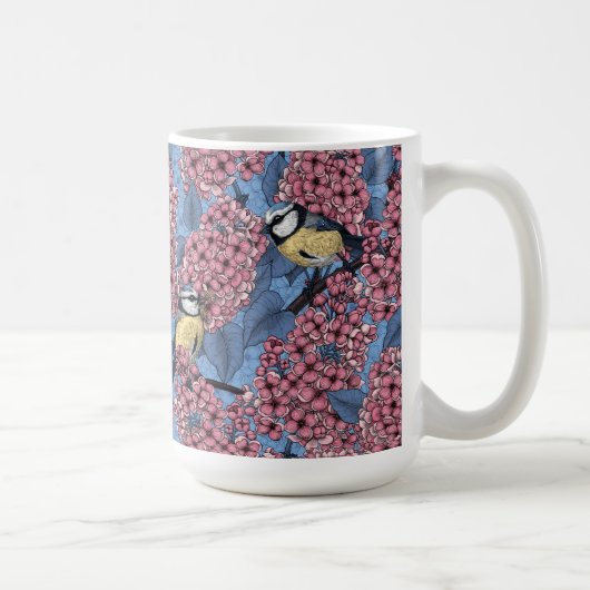 Die Vögel im lila Garten Kaffeetasse (Rechts)