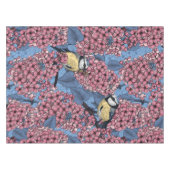 Die Vögel im lila Garten Tischdecke (Vorderseite (Horizontal))