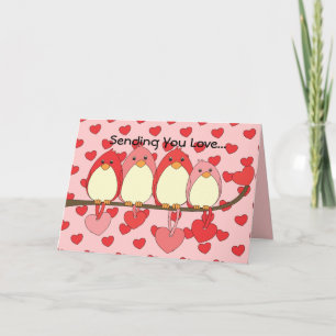 Die Vögel im Valentinstag Feiertagskarte