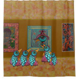 Die Vögel in der Galerie Duschvorhang