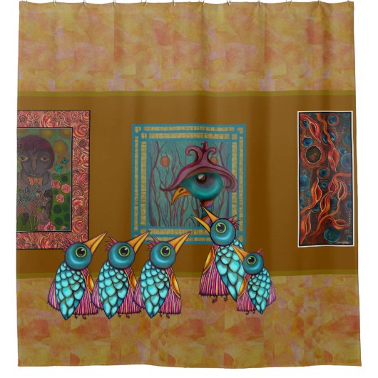 Die Vögel in der Galerie Duschvorhang (Vorderseite)