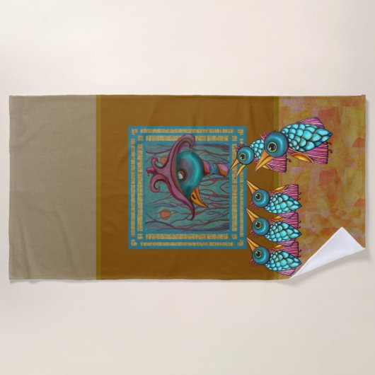 Die Vögel in der Galerie Strandtuch (Vorderseite)