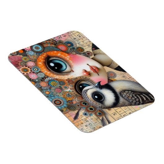 Die Vogel Lady Collage Magnet (Rechte Seite)