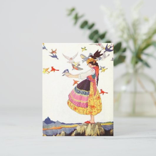 Die Vögel nennen Postkarte (Stehend Vorderseite)