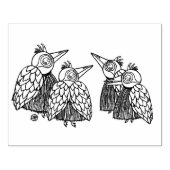 Die Vögel reden Gummistempel (Prägung)