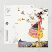 Die Vögel rufen Postkarte (Vorne/Hinten)