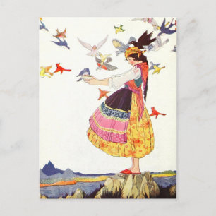 Die Vögel rufen Postkarte