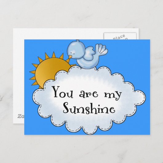 Die Vogel-Sonne des Kindes, du bist mein Sonnensch Postkarte (Vorne/Hinten)