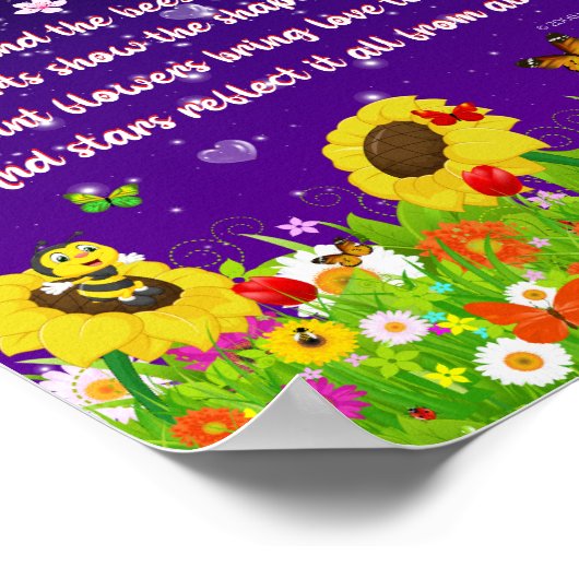 Die Vögel und das Bienenposter Poster (Ecke)