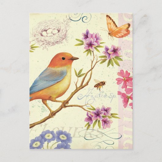 Die Vögel und die Bienen Postkarte (Vorderseite)