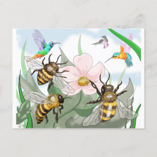Die Vögel und die Bienen Postkarte